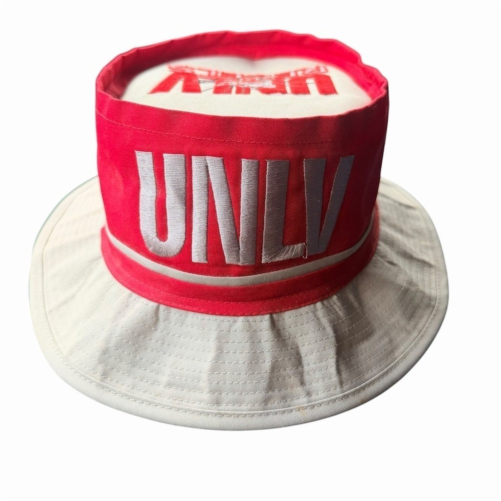 UNLV Rebels Bucket Hat Unisex Adult XL Red White‎ W Republic Vintage signature